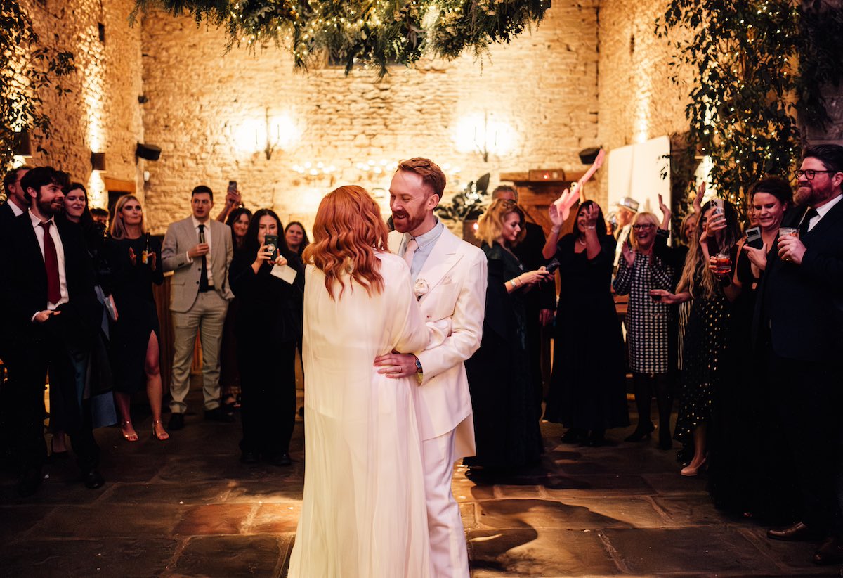 Bride and groom first dance