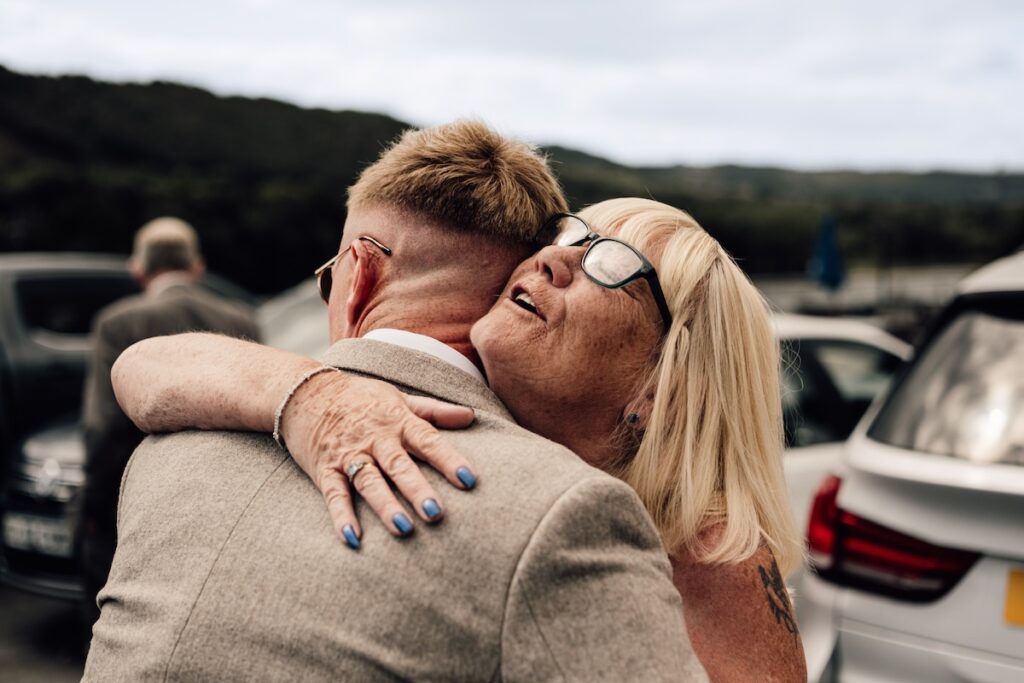 A hug from Mom