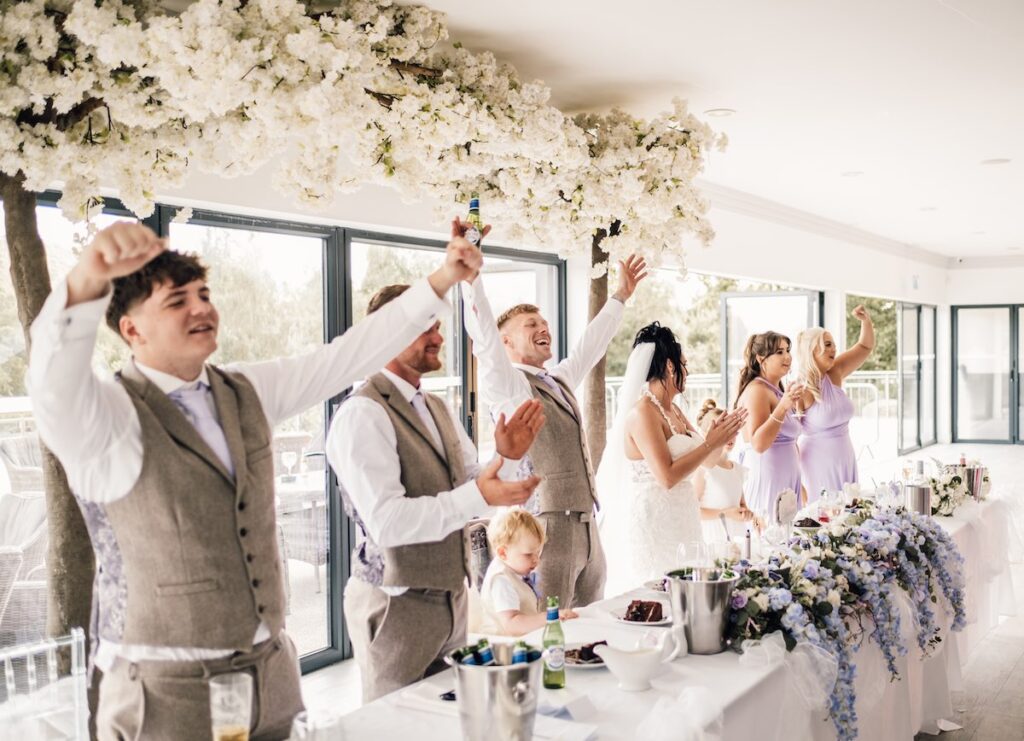 Wedding breakfast cheers