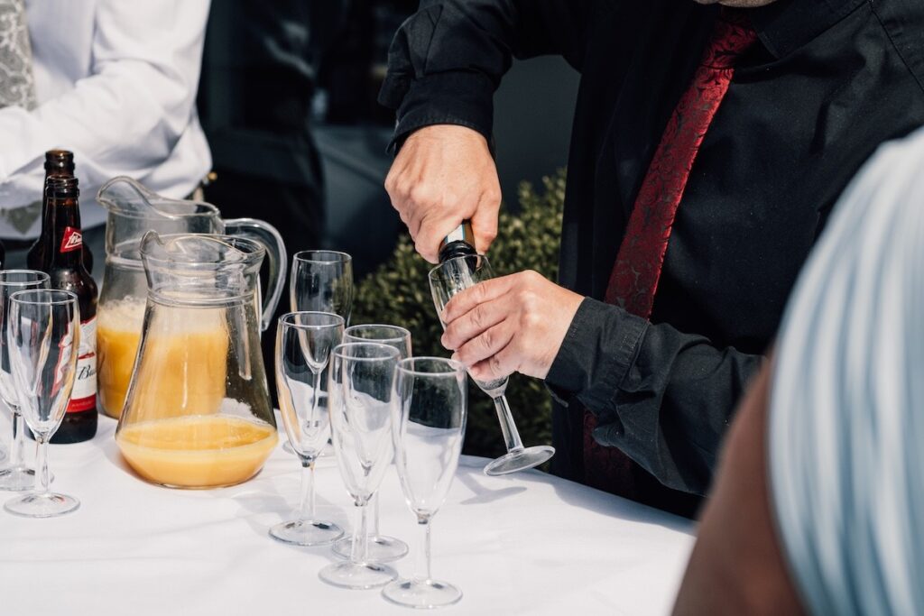 A drink being poured