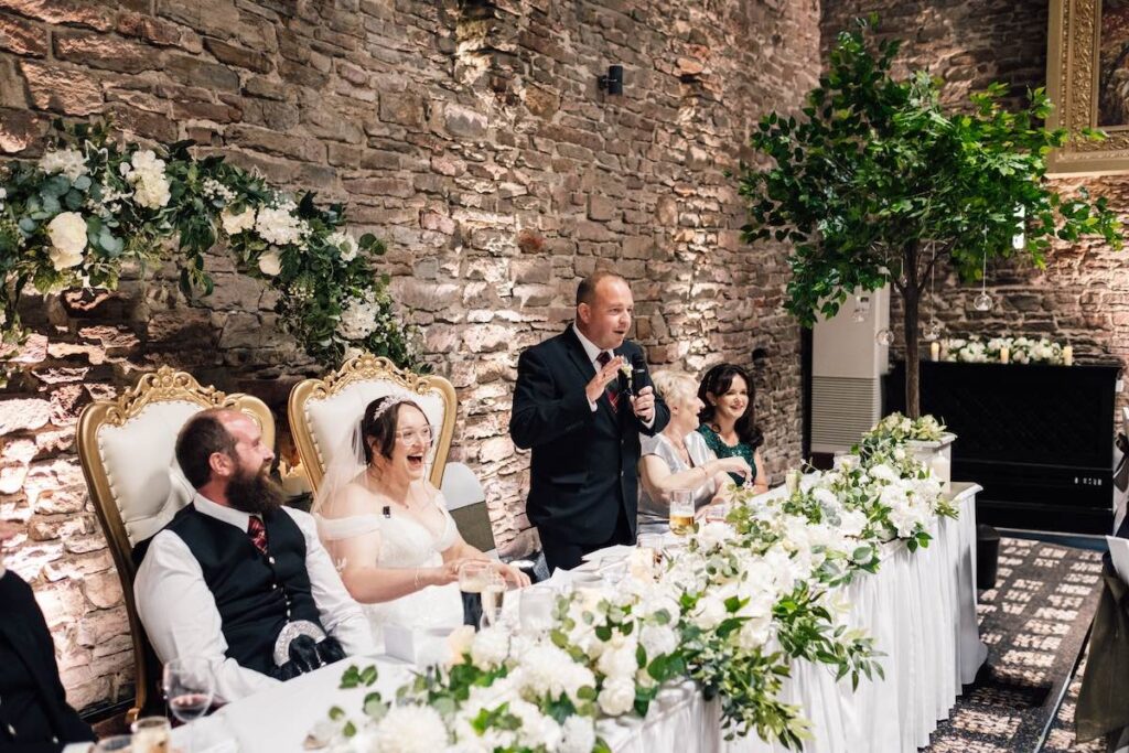 Father of the bride giving a speech