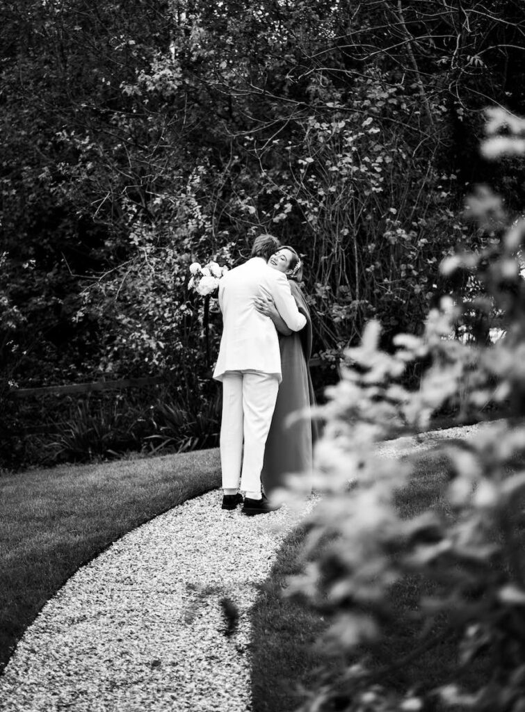 Wedding portrait black and white