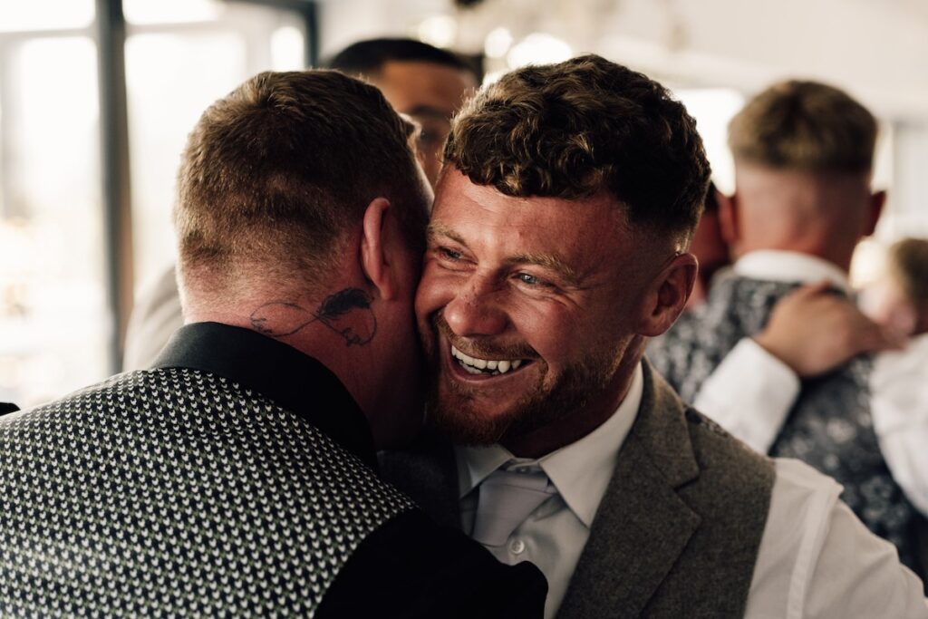 Smiles at a wedding