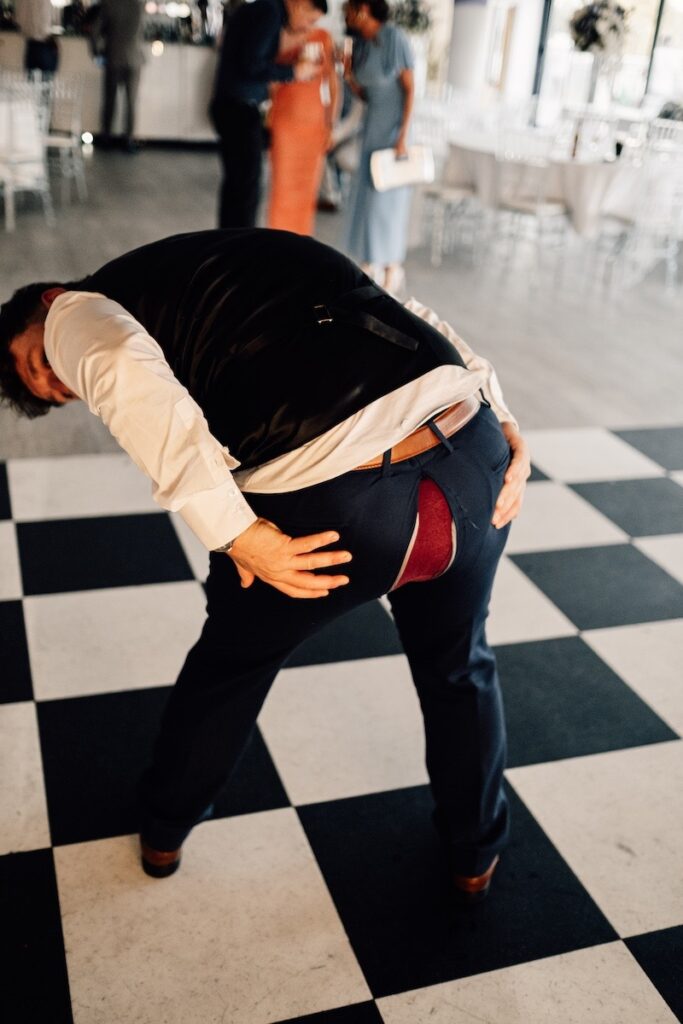 Wedding guest split trousers